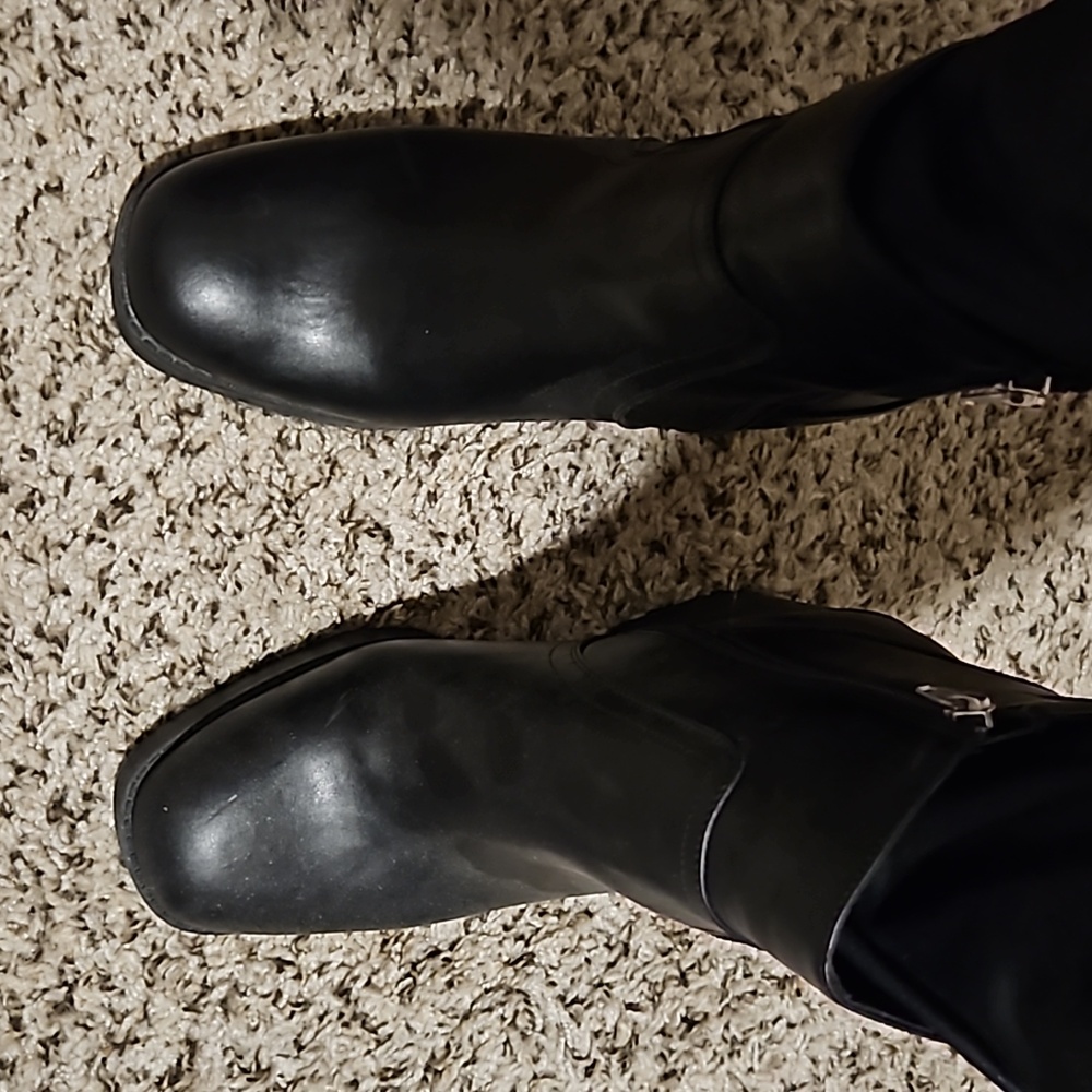 Universal Thread Black Platform Booties Size 12m - image 1